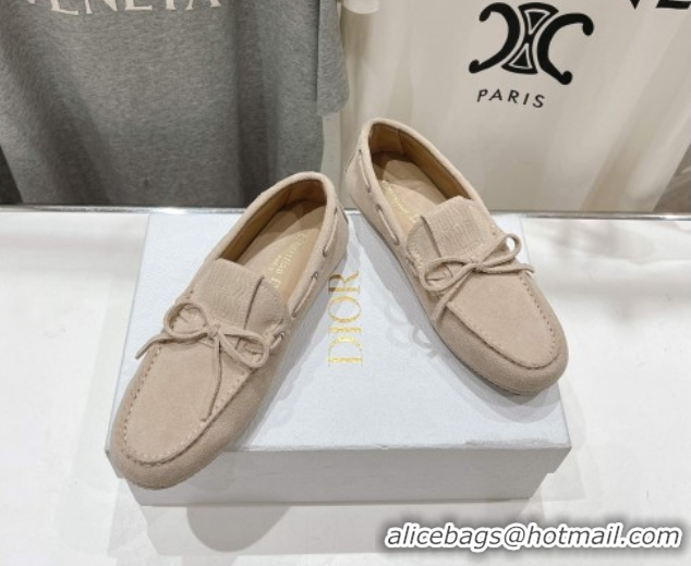 Good Looking Dior Miss Dior Street Loafers in Suede Beige 0425125