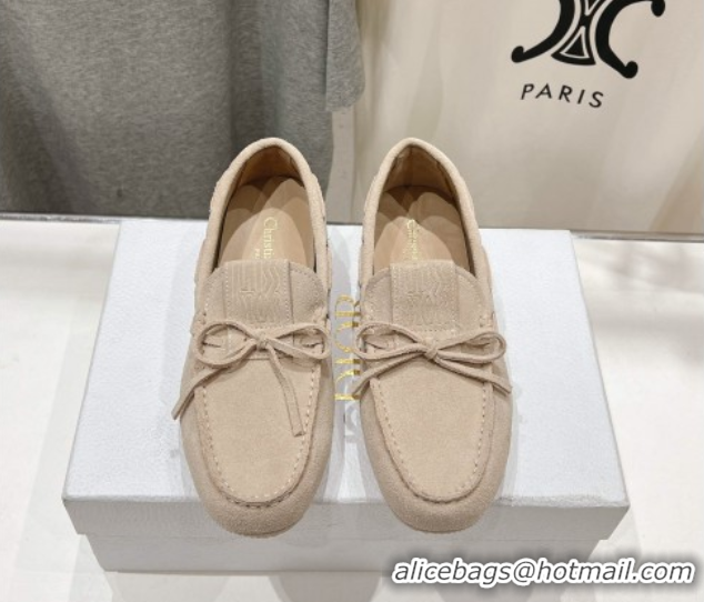 Good Looking Dior Miss Dior Street Loafers in Suede Beige 0425125
