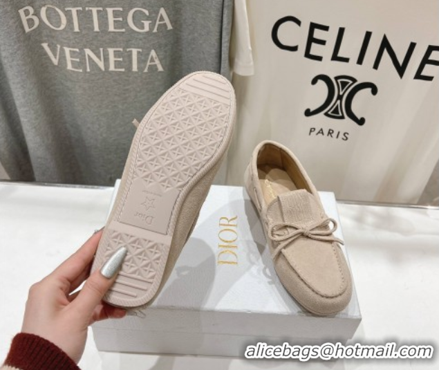 Good Looking Dior Miss Dior Street Loafers in Suede Beige 0425125