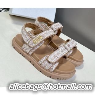 Most Popular Dior Dioract Sandal in Brown Cannage Tweed 5051506