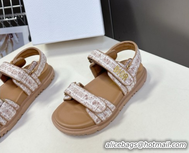 Most Popular Dior Dioract Sandal in Brown Cannage Tweed 5051506