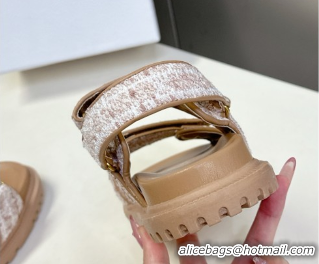 Most Popular Dior Dioract Sandal in Brown Cannage Tweed 5051506