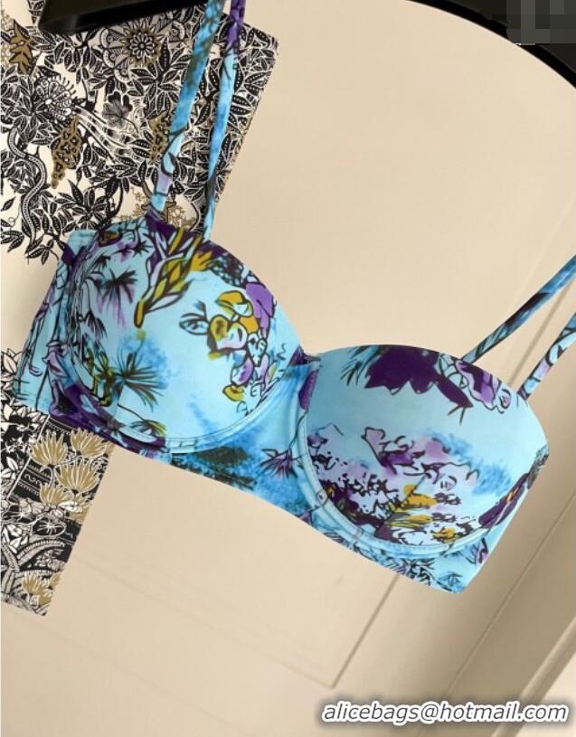 Top Quality Dior Two-Pieces Swimwear 0616 Light Blue 2025