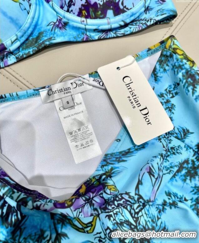 Top Quality Dior Two-Pieces Swimwear 0616 Light Blue 2025