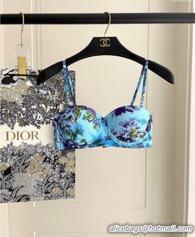Top Quality Dior Two-Pieces Swimwear 0616 Light Blue 2025