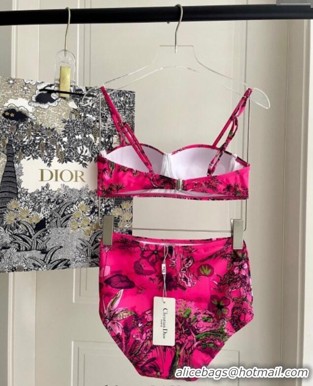 ​Affordable Price Dior Two-Pieces Swimwear 0616 Dark Pink 2025