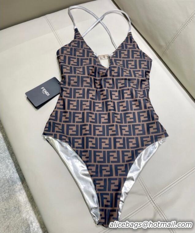 ​Grade Design Fendi Reversible One-Piece Swimwear 0616 Silver/Brown 2025