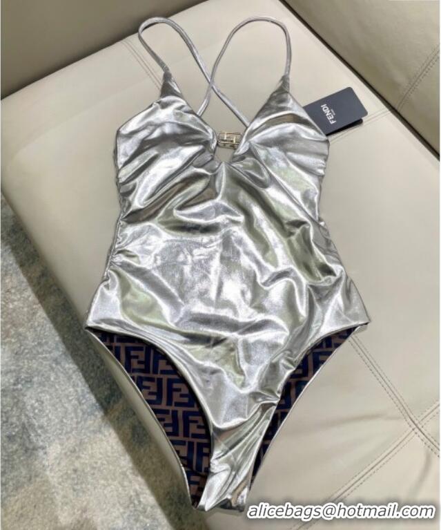 ​Grade Design Fendi Reversible One-Piece Swimwear 0616 Silver/Brown 2025