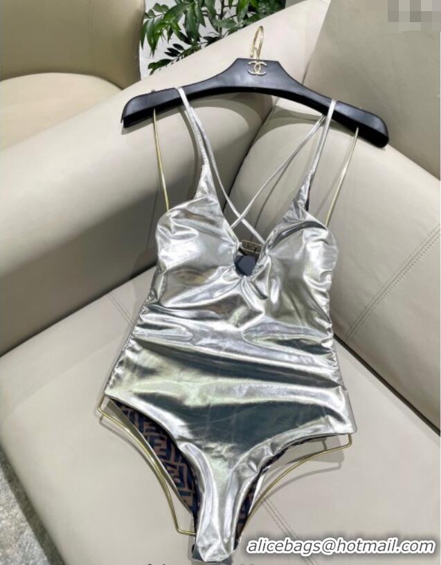 ​Grade Design Fendi Reversible One-Piece Swimwear 0616 Silver/Brown 2025