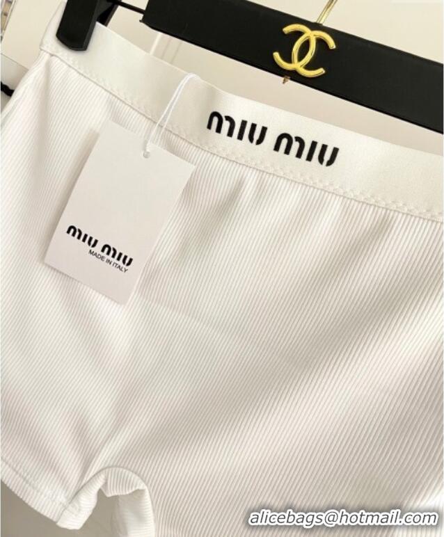 Famous Brand Miu Miu Knit Two-Pieces Swimwear 0616 White 2025