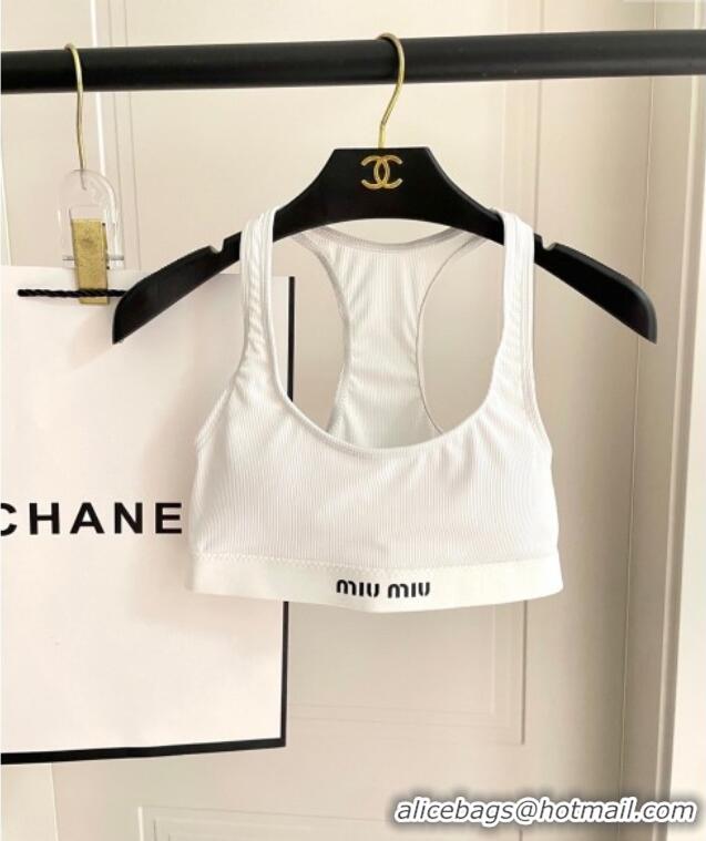 Famous Brand Miu Miu Knit Two-Pieces Swimwear 0616 White 2025
