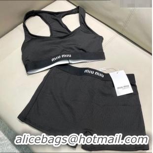 ​Well Crafted Miu Miu Knit Two-Pieces Swimwear 0616 Black 2025