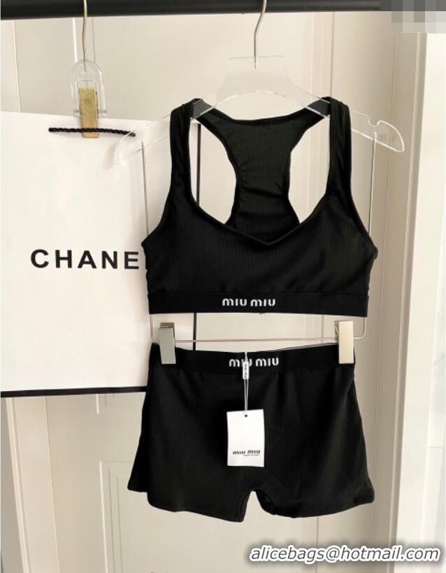 ​Well Crafted Miu Miu Knit Two-Pieces Swimwear 0616 Black 2025