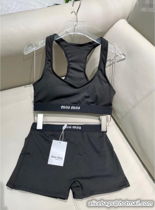 ​Well Crafted Miu Miu Knit Two-Pieces Swimwear 0616 Black 2025