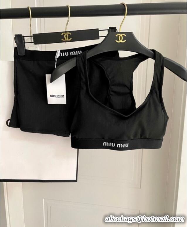​Well Crafted Miu Miu Knit Two-Pieces Swimwear 0616 Black 2025