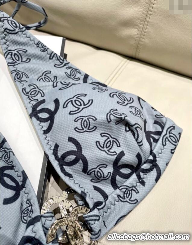 Famous Brand Chanel Two-Pieces Swimwear 0616 Dark Grey 2025