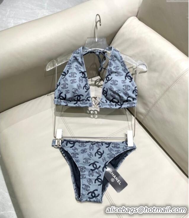 Famous Brand Chanel Two-Pieces Swimwear 0616 Dark Grey 2025