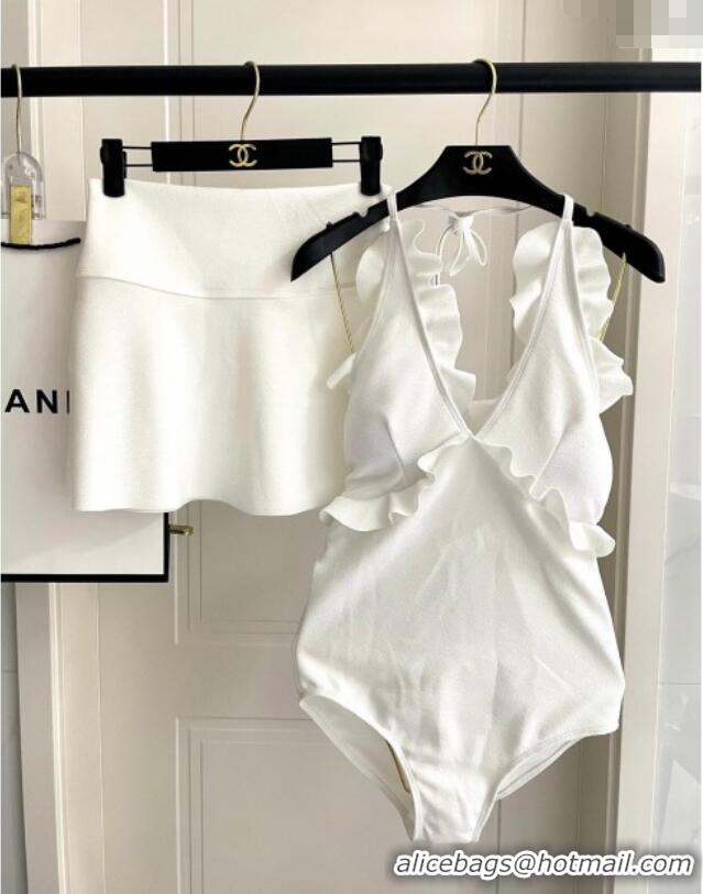 Traditional Discount Chanel Dress Swimwear 0616 White 2025