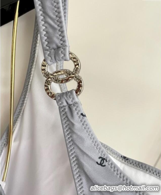 Affordable Price Chanel One-Piece Swimwear with CC 0616 Allover Grey 2025