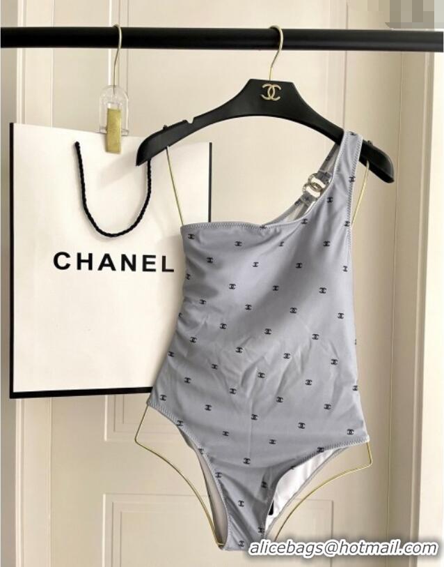 Affordable Price Chanel One-Piece Swimwear with CC 0616 Allover Grey 2025
