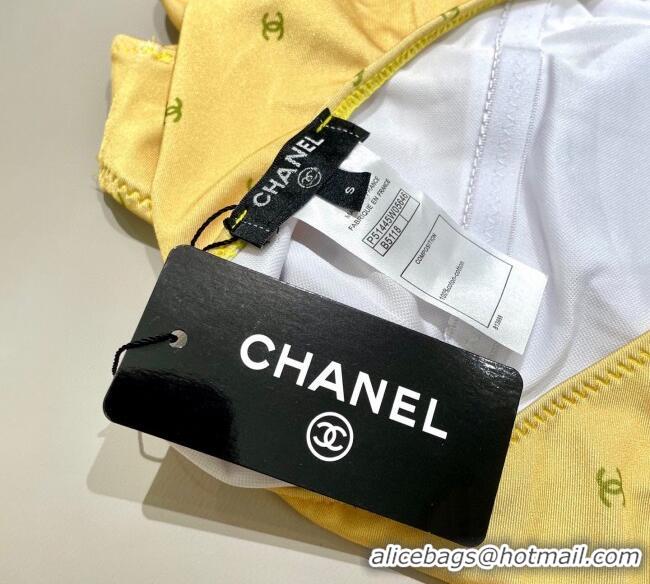 Low Cost Chanel One-Piece Swimwear with CC Allover 0616 Yellow 2025