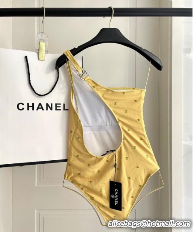 Low Cost Chanel One-Piece Swimwear with CC Allover 0616 Yellow 2025