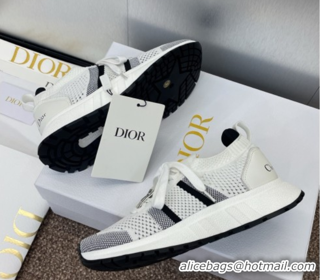 Popular Style Dior Run'n'Dior Sneakers in Technical Mesh White/Black 0605032