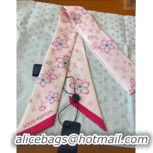 Buy Cheap Louis Vuitton LV x TM Cherry Blosoom BB Silk Bandeau Scarf 5x120cm L7048 Light Pink 2025