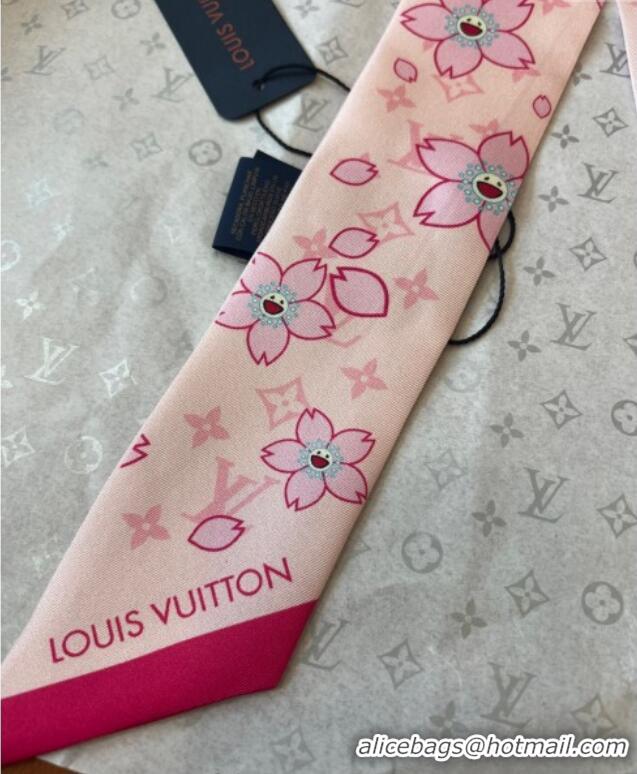 Buy Cheap Louis Vuitton LV x TM Cherry Blosoom BB Silk Bandeau Scarf 5x120cm L7048 Light Pink 2025