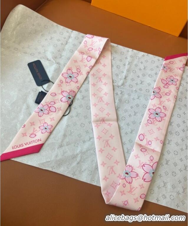 Buy Cheap Louis Vuitton LV x TM Cherry Blosoom BB Silk Bandeau Scarf 5x120cm L7048 Light Pink 2025