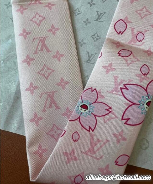 Buy Cheap Louis Vuitton LV x TM Cherry Blosoom BB Silk Bandeau Scarf 5x120cm L7048 Light Pink 2025