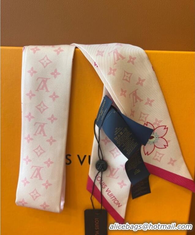 Buy Cheap Louis Vuitton LV x TM Cherry Blosoom BB Silk Bandeau Scarf 5x120cm L7048 Light Pink 2025