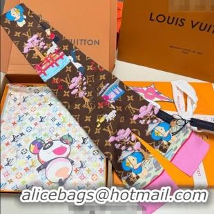 Luxury Discount Louis Vuitton Vivienne Silk Bandeau Scarf 8x120cm M00492 2025