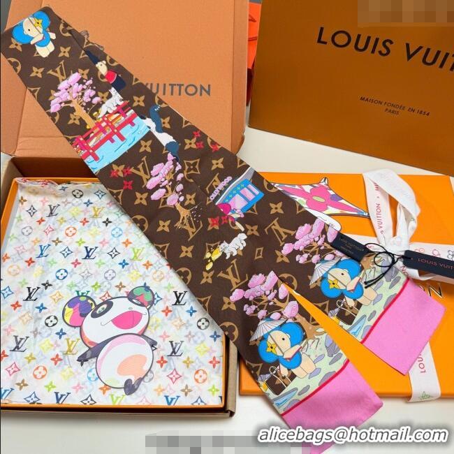 Luxury Discount Louis Vuitton Vivienne Silk Bandeau Scarf 8x120cm M00492 2025