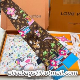 Top Quality Louis Vuitton Vivienne Silk Bandeau Scarf 8x120cm M00492 2025