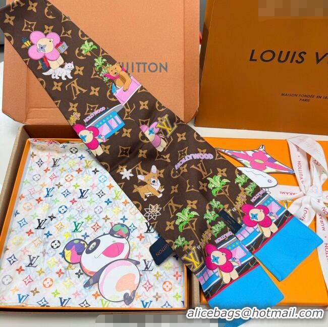 Top Quality Louis Vuitton Vivienne Silk Bandeau Scarf 8x120cm M00492 2025