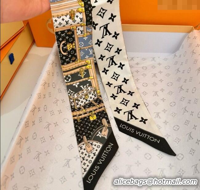 Buy Cheap Louis Vuitton Let's Go BB Silk Bandeau Scarf 6x120cm M76442 Black 2025