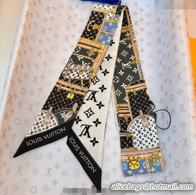 Buy Cheap Louis Vuitton Let's Go BB Silk Bandeau Scarf 6x120cm M76442 Black 2025