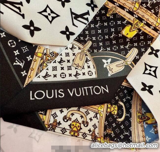 Buy Cheap Louis Vuitton Let's Go BB Silk Bandeau Scarf 6x120cm M76442 Black 2025