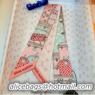 Luxury Discount Louis Vuitton Let's Go BB Silk Bandeau Scarf 6x120cm M76442 Pink 2025