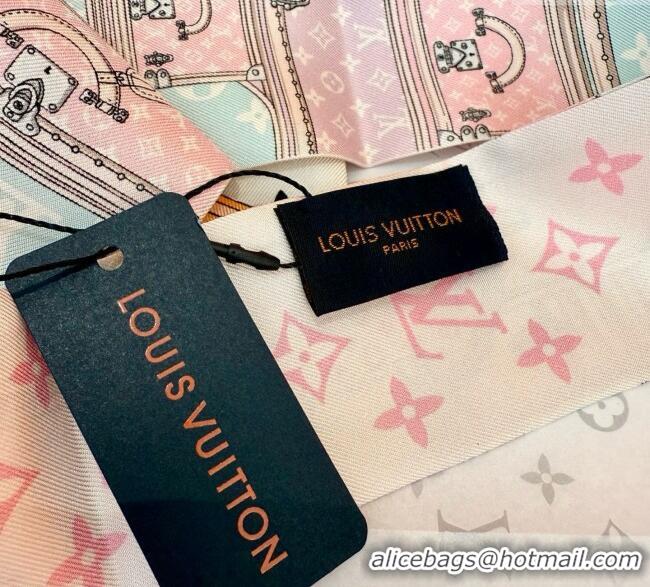 Luxury Discount Louis Vuitton Let's Go BB Silk Bandeau Scarf 6x120cm M76442 Pink 2025