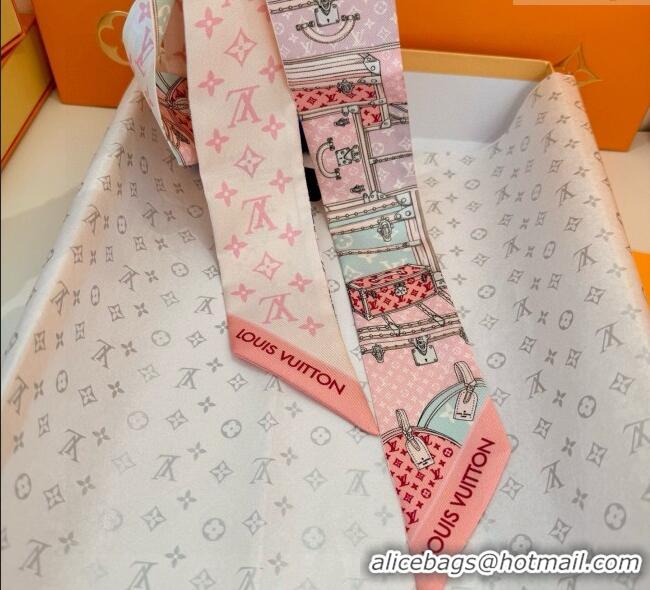 Luxury Discount Louis Vuitton Let's Go BB Silk Bandeau Scarf 6x120cm M76442 Pink 2025