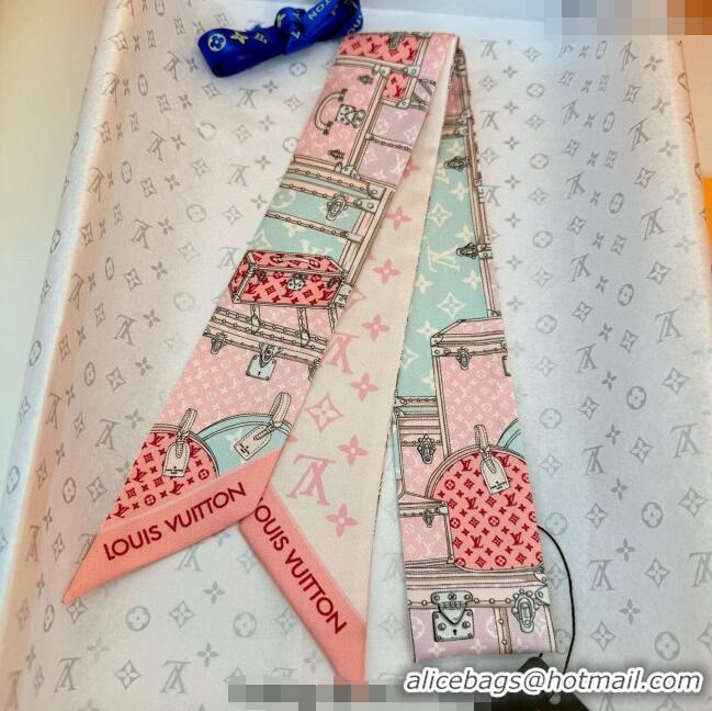 Luxury Discount Louis Vuitton Let's Go BB Silk Bandeau Scarf 6x120cm M76442 Pink 2025