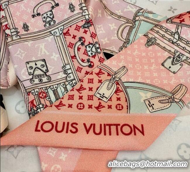 Luxury Discount Louis Vuitton Let's Go BB Silk Bandeau Scarf 6x120cm M76442 Pink 2025