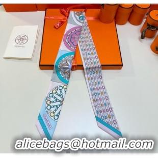 Promotional Hermes Effet Kaleidoscope Silk Twilly Bandeau Scarf 5x86.5cm 7063 Pink 2025
