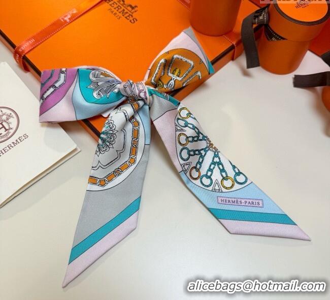 Promotional Hermes Effet Kaleidoscope Silk Twilly Bandeau Scarf 5x86.5cm 7063 Pink 2025