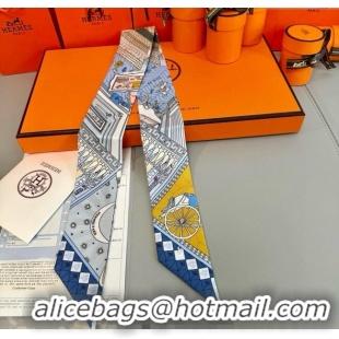 Low Cost Hermes Precious Silk Twilly Bandeau Scarf 5x86cm 7063 Blue 2025