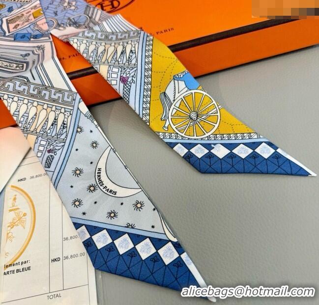 Low Cost Hermes Precious Silk Twilly Bandeau Scarf 5x86cm 7063 Blue 2025
