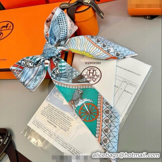 Grade Quality Hermes Precious Silk Twilly Bandeau Scarf 5x86cm 7063 Green 2025