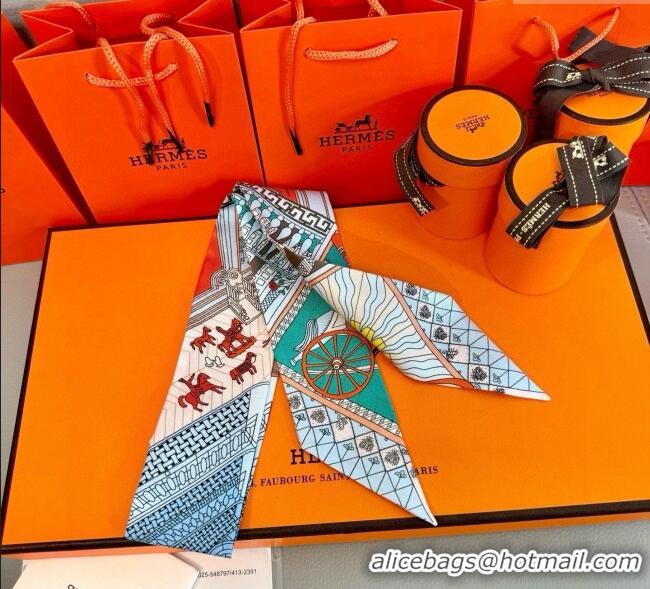 Grade Quality Hermes Precious Silk Twilly Bandeau Scarf 5x86cm 7063 Green 2025